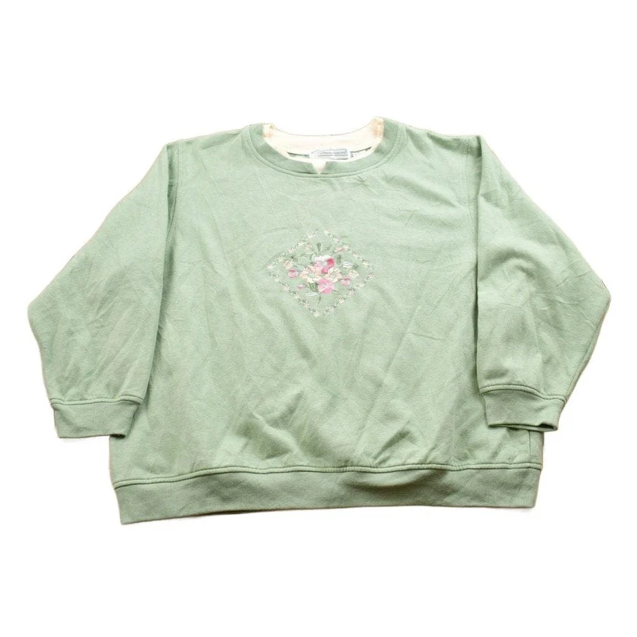 Vintage 1990s Snenanigans Floral Theme Crewneck Sweater Men's XL