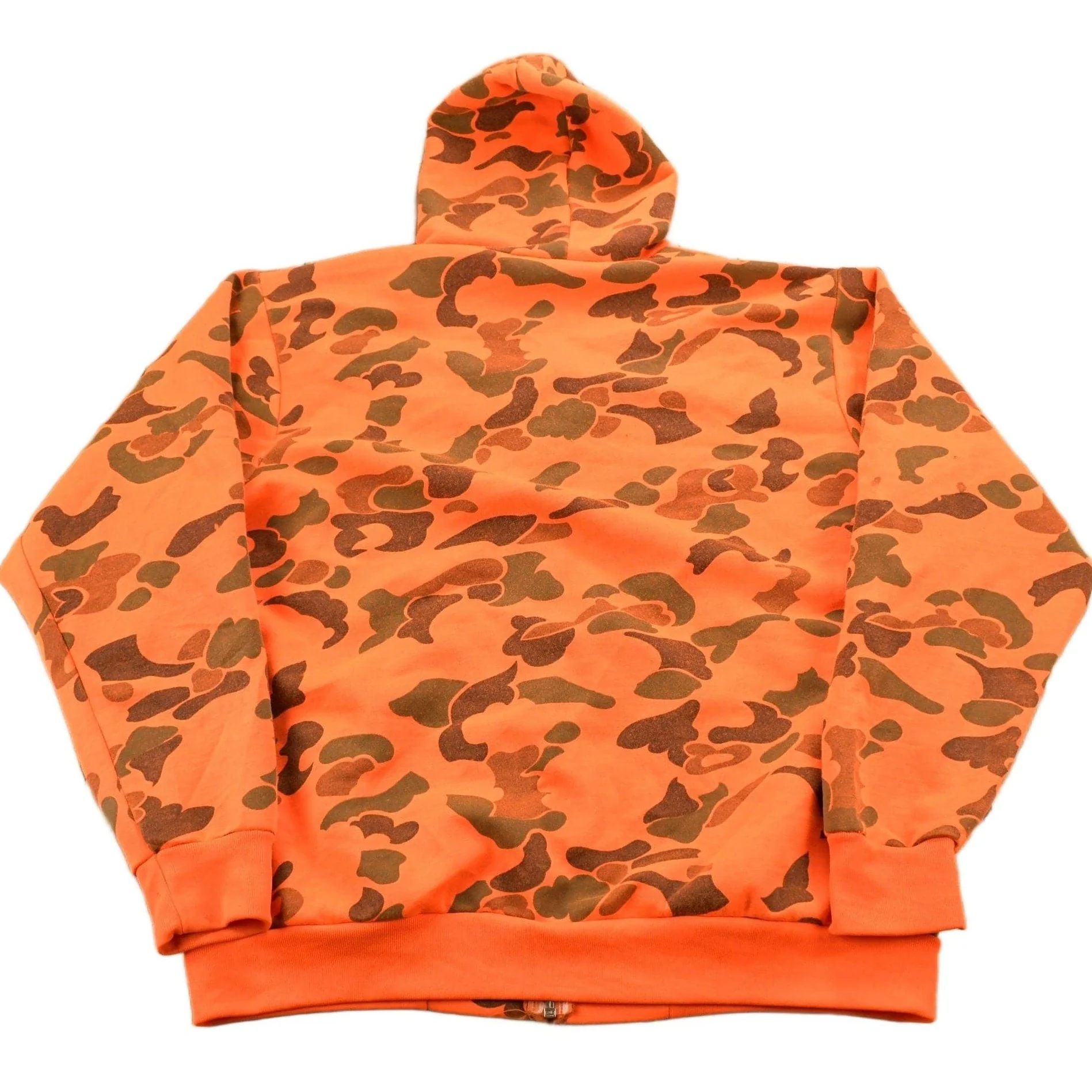 Vintage 1990s Sod King Orange Camo Graphic Hoodie Men's 2XL - Image 2
