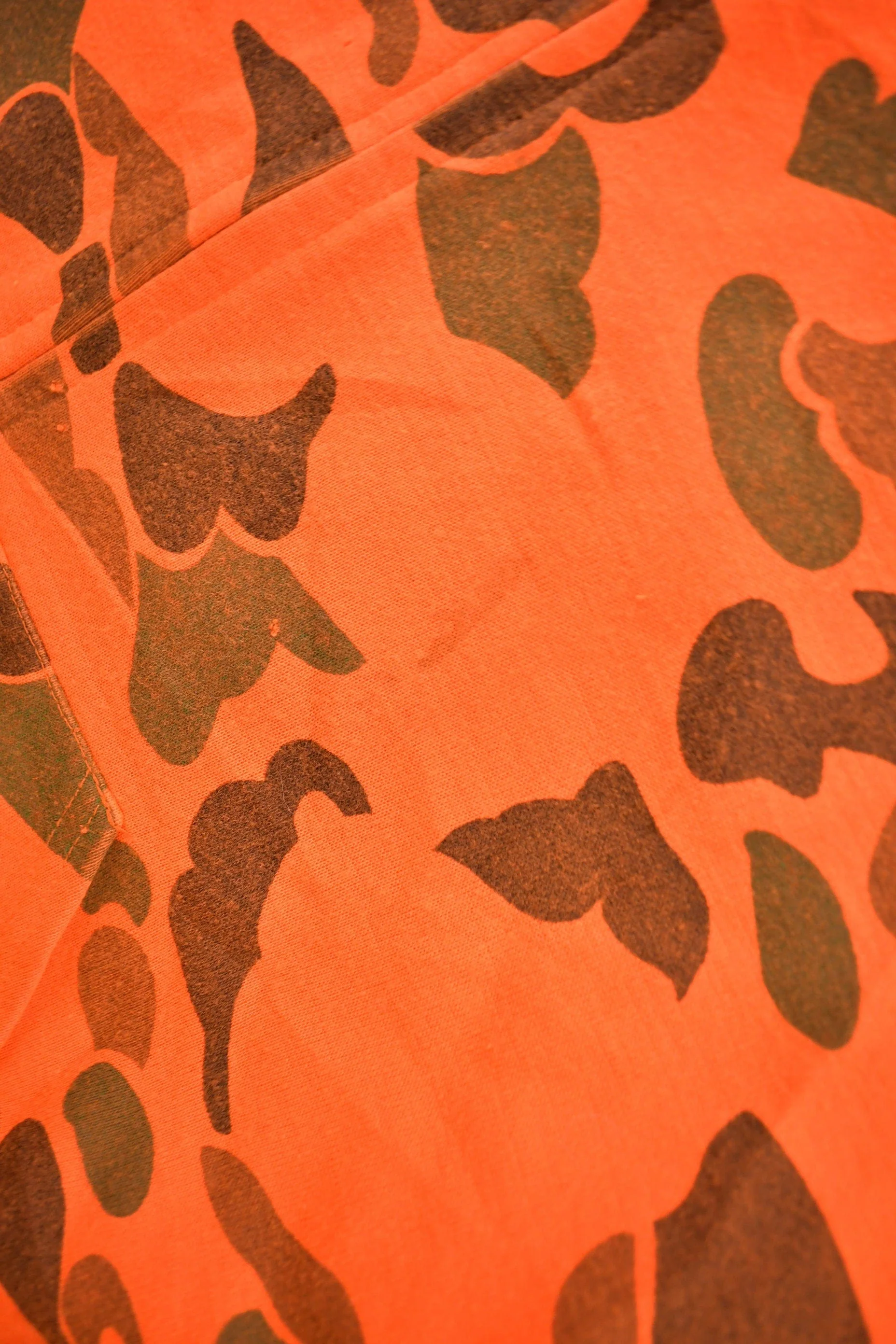 Vintage 1990s Sod King Orange Camo Graphic Hoodie Men's 2XL - Image 4