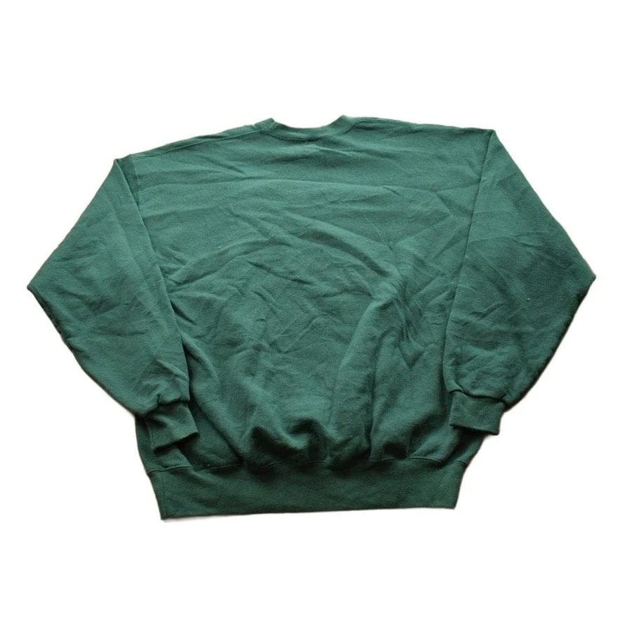 Vintage 1990s Soffe Sweats Blank Green Crewneck Sweatshirt Men's Large - Image 2