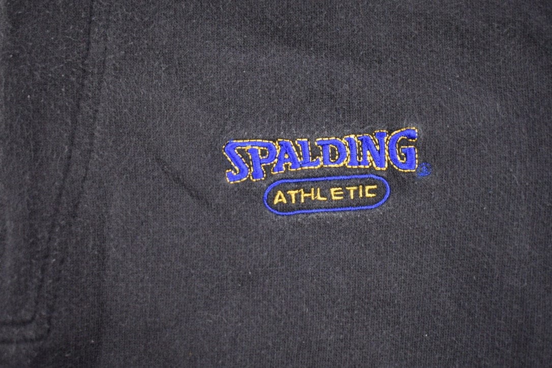 Vintage 1990s Spalding Athletic Quarter Zip Sweatshirt Men's Medium - Image 4