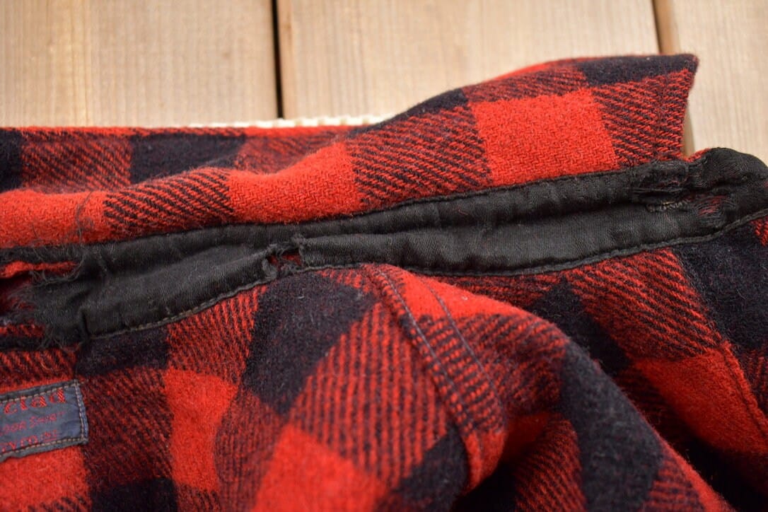 Vintage 1990s Sportclad JC Penney Plaid Flannel Button Up Shirt Men's Medium - Image 5