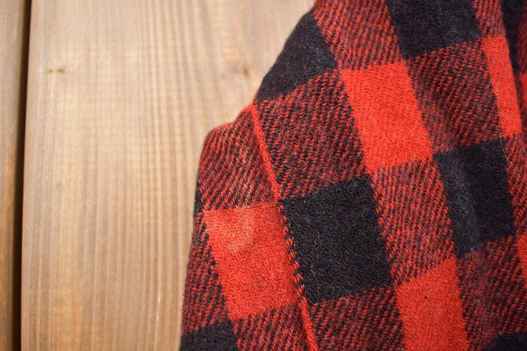 Vintage 1990s Sportclad JC Penney Plaid Flannel Button Up Shirt Men's Medium - Image 9