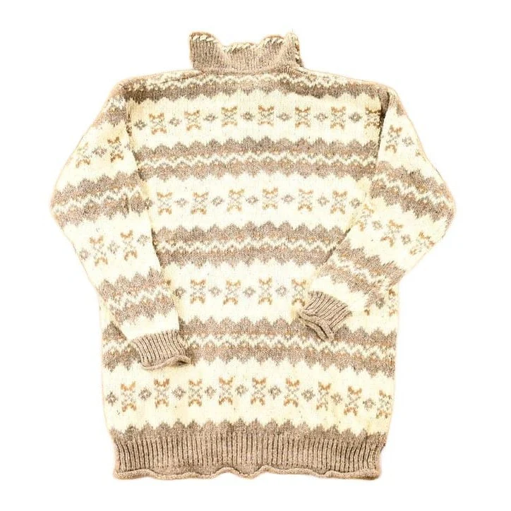 Vintage 1990s St Johns Bay Knit Abstract Pattern Crewneck Sweater Women's XL - Image 2