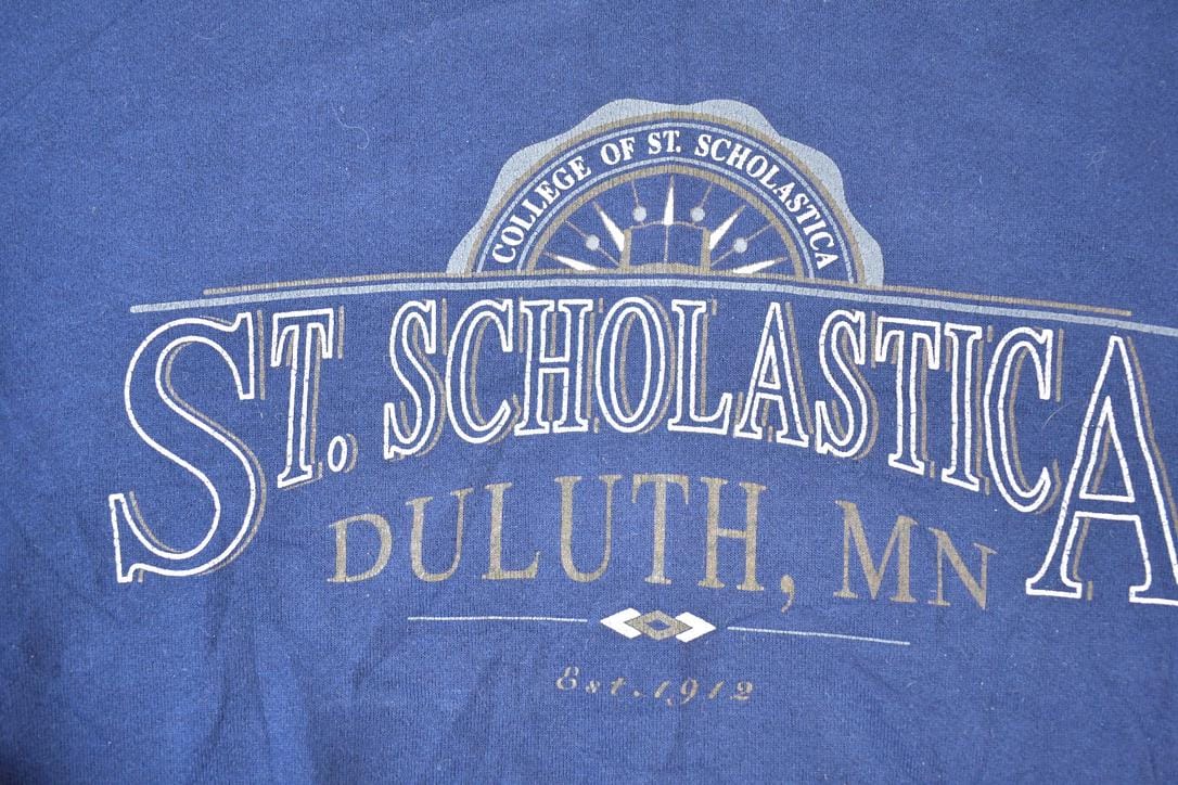 Vintage 1990s St Scholastica Jansport Souvenir Crewneck Sweatshirt Made In USA Men's Large - Image 5