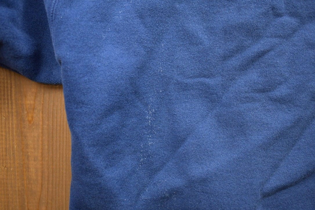 Vintage 1990s Starter Blank Blue Crewneck Sweatshirt - Image 8