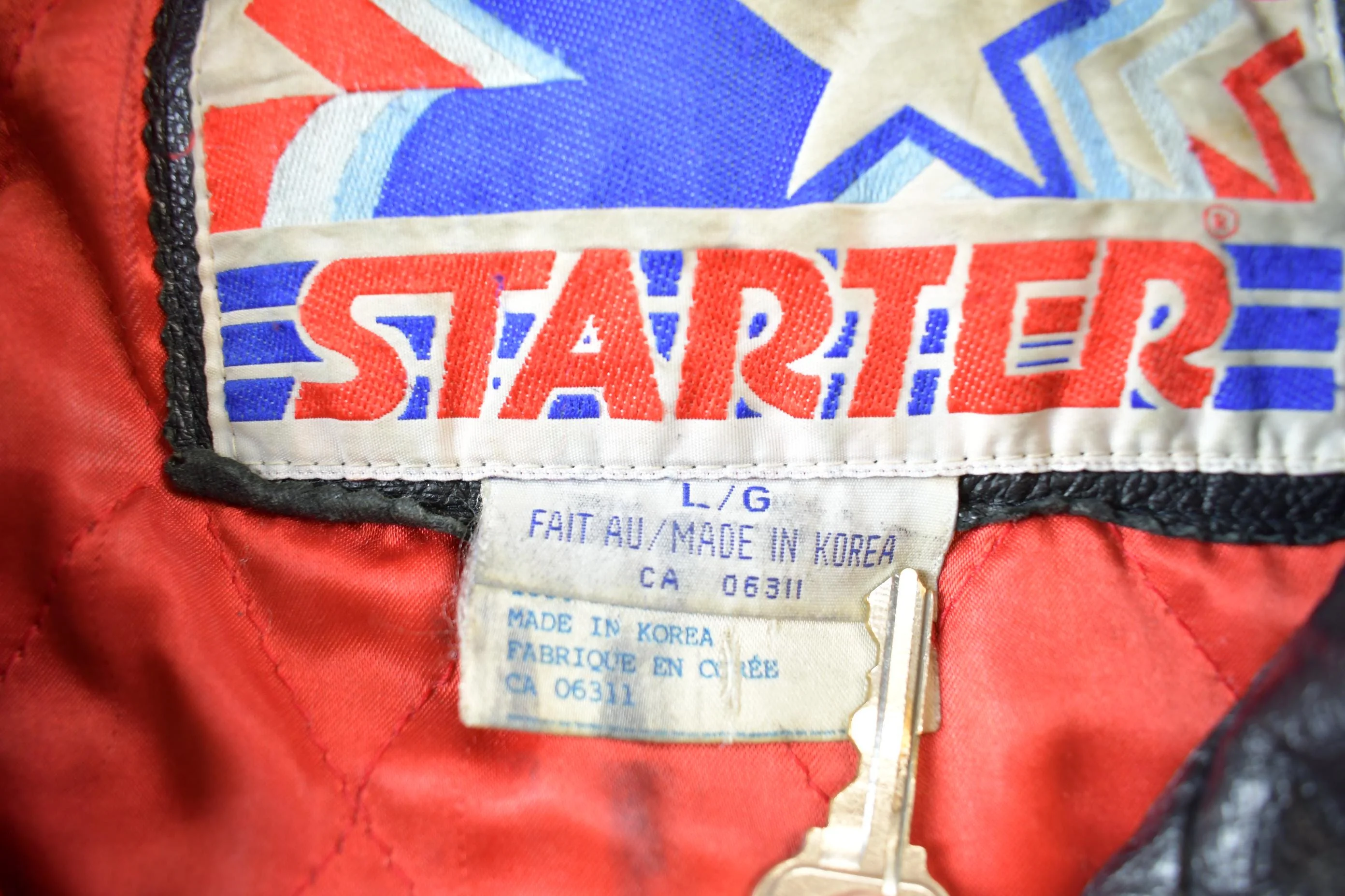Vintage 1990s Starter NBA Chicago Bulls Leather Jacket - Image 4