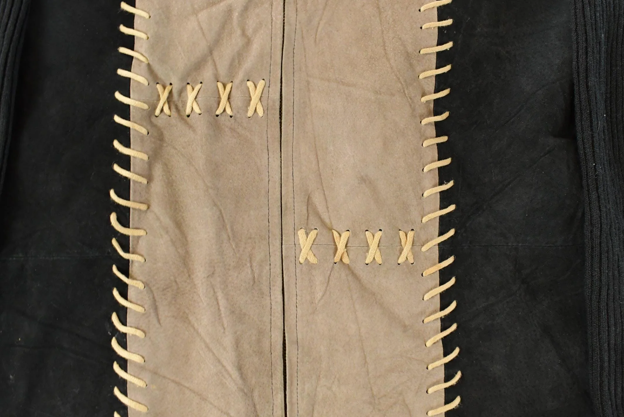 Vintage 1990s Studio Works Knit Leather Suede Jacket Women's Medium - Image 3