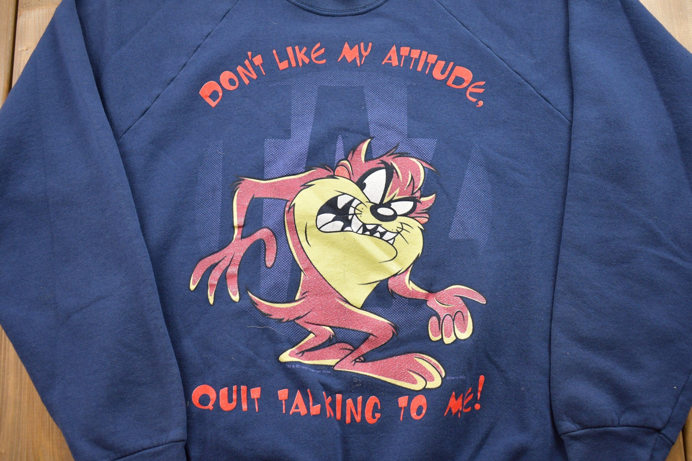 Vintage 1990s Tasmanian Devil Looney Tunes Crewneck Men's Large - Image 6