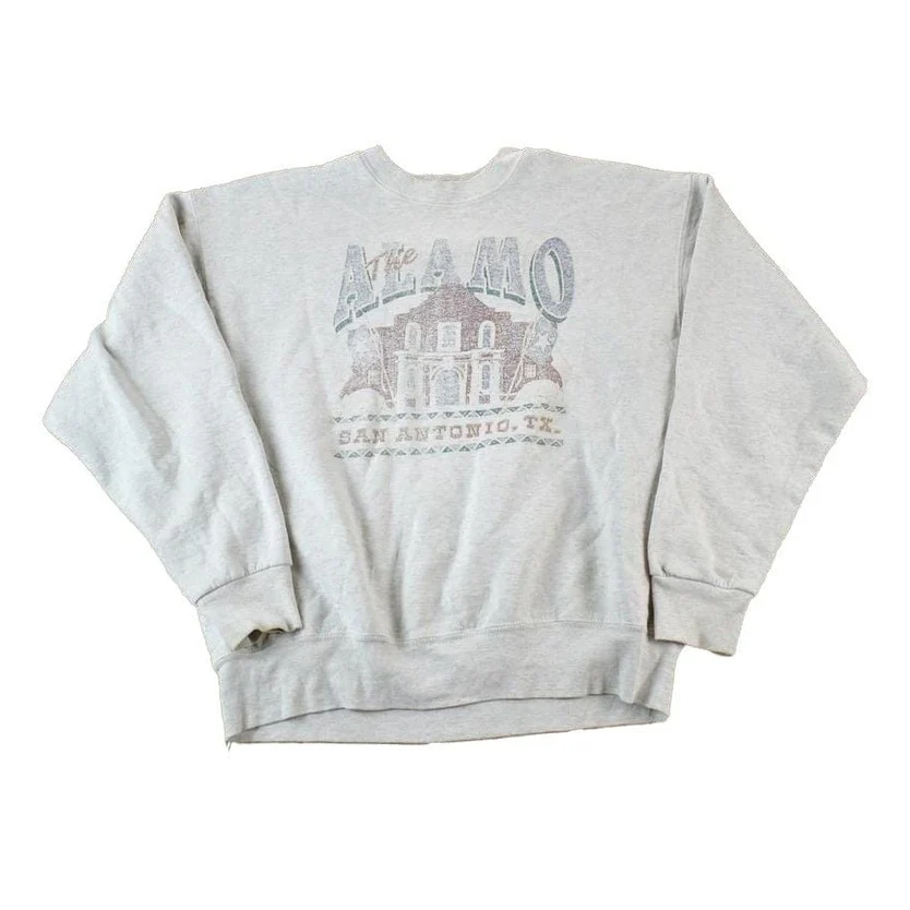 Vintage 1990s The Alamo Souvenir Crewneck Sweatshirt Made In USA Men's XL