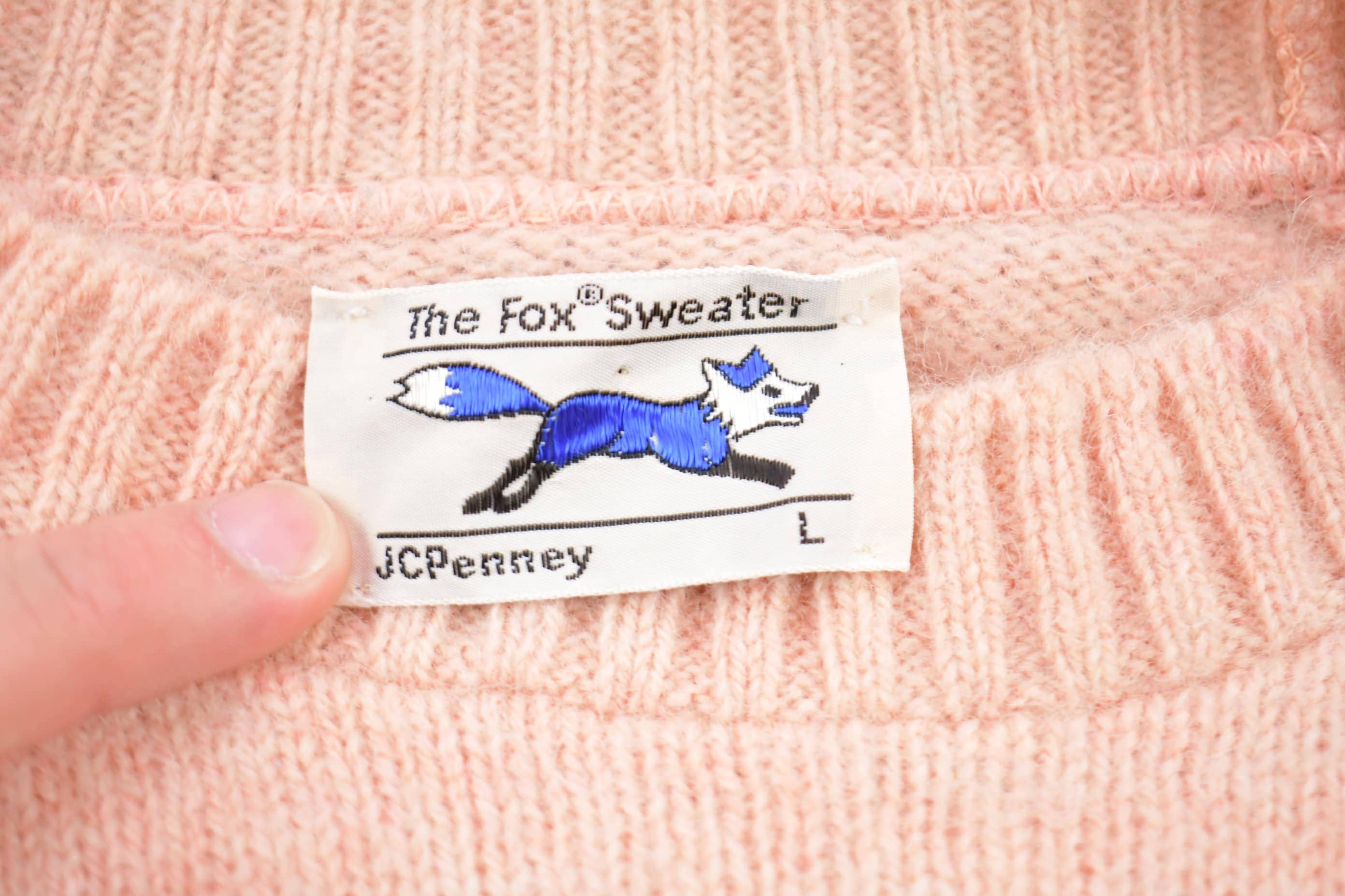 Vintage 1990s The Fox Sweater Pink Knitted Crewneck Sweater Women's M - Image 3