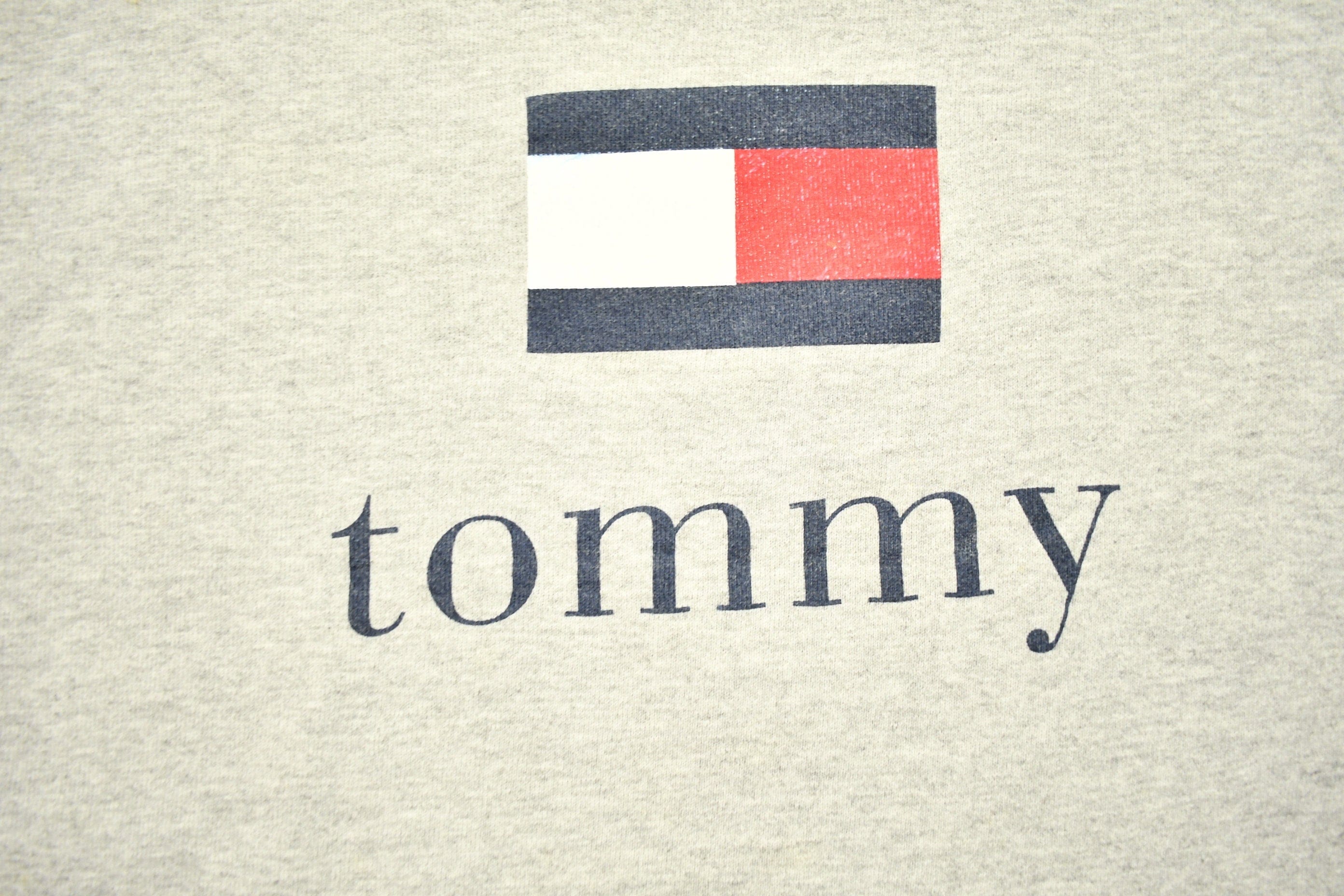 Vintage 1990s Tommy Hilfiger Big Flag Crewneck Sweatshirt Made In USA Men's XL - Image 3