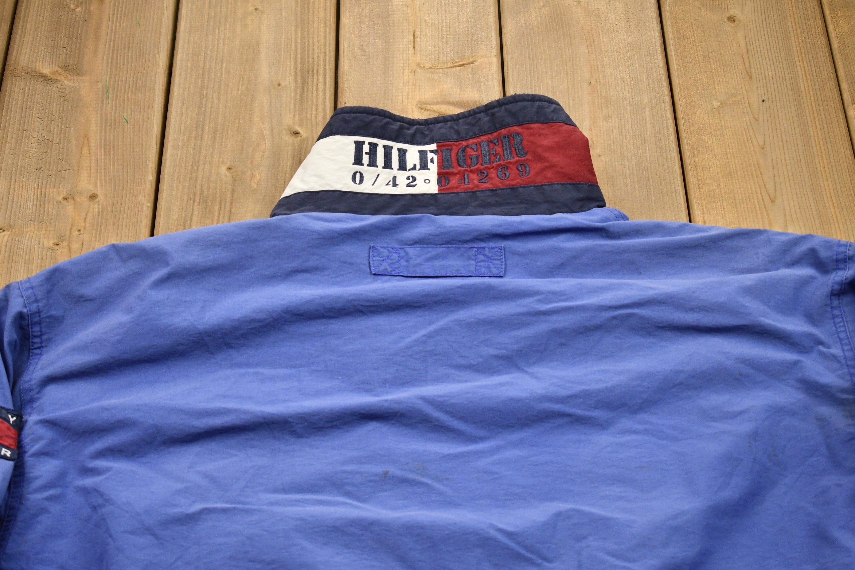 Vintage 1990s Tommy Hilfiger Fleece Lined Jacket Men's XL - Image 5