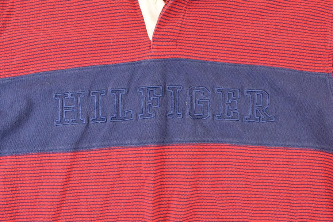 Vintage 1990s Tommy Hilfiger Quarter Button Up Shirt Men's L - Image 3