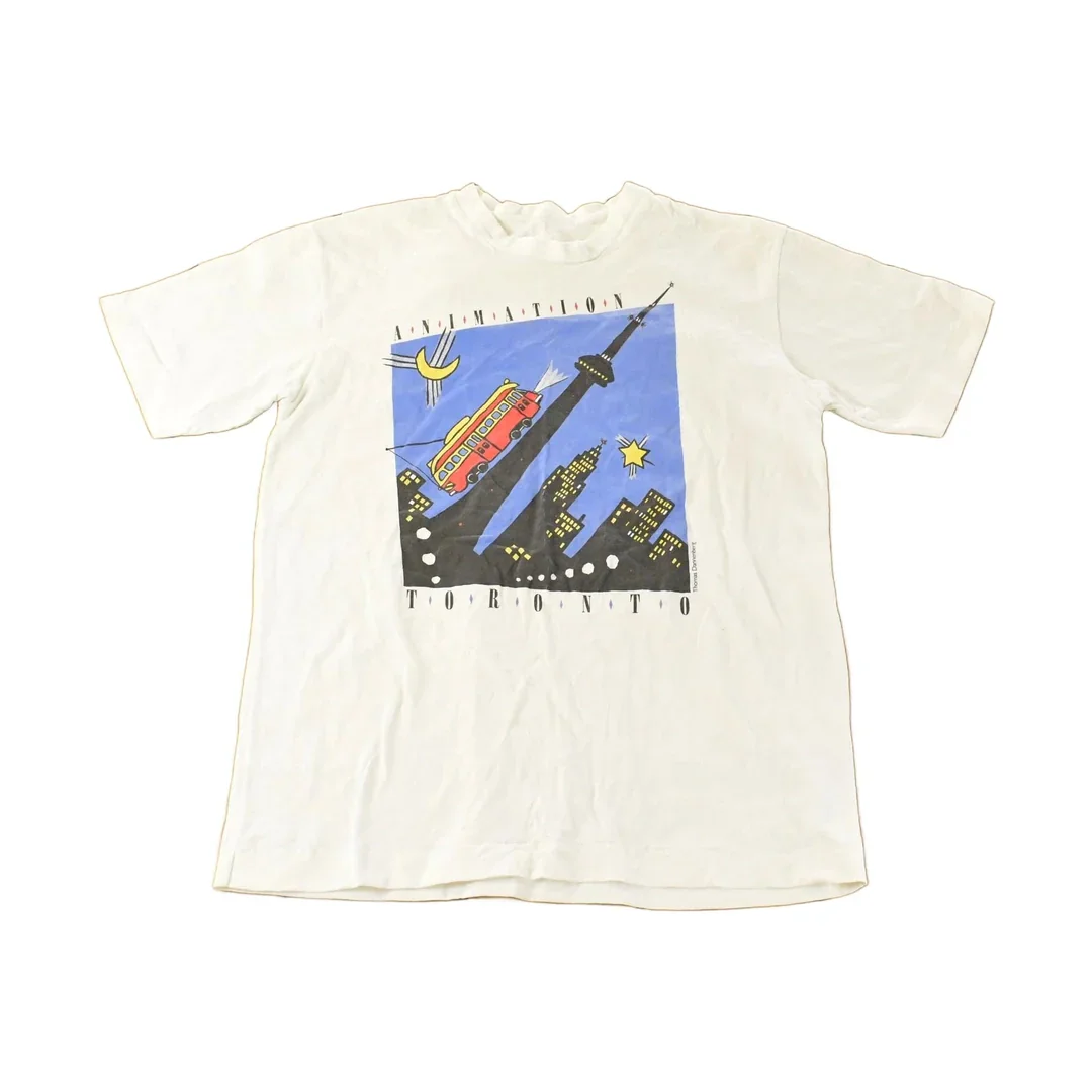 Vintage 1990s Toronto Animation Graphic T-Shirt Men's Large