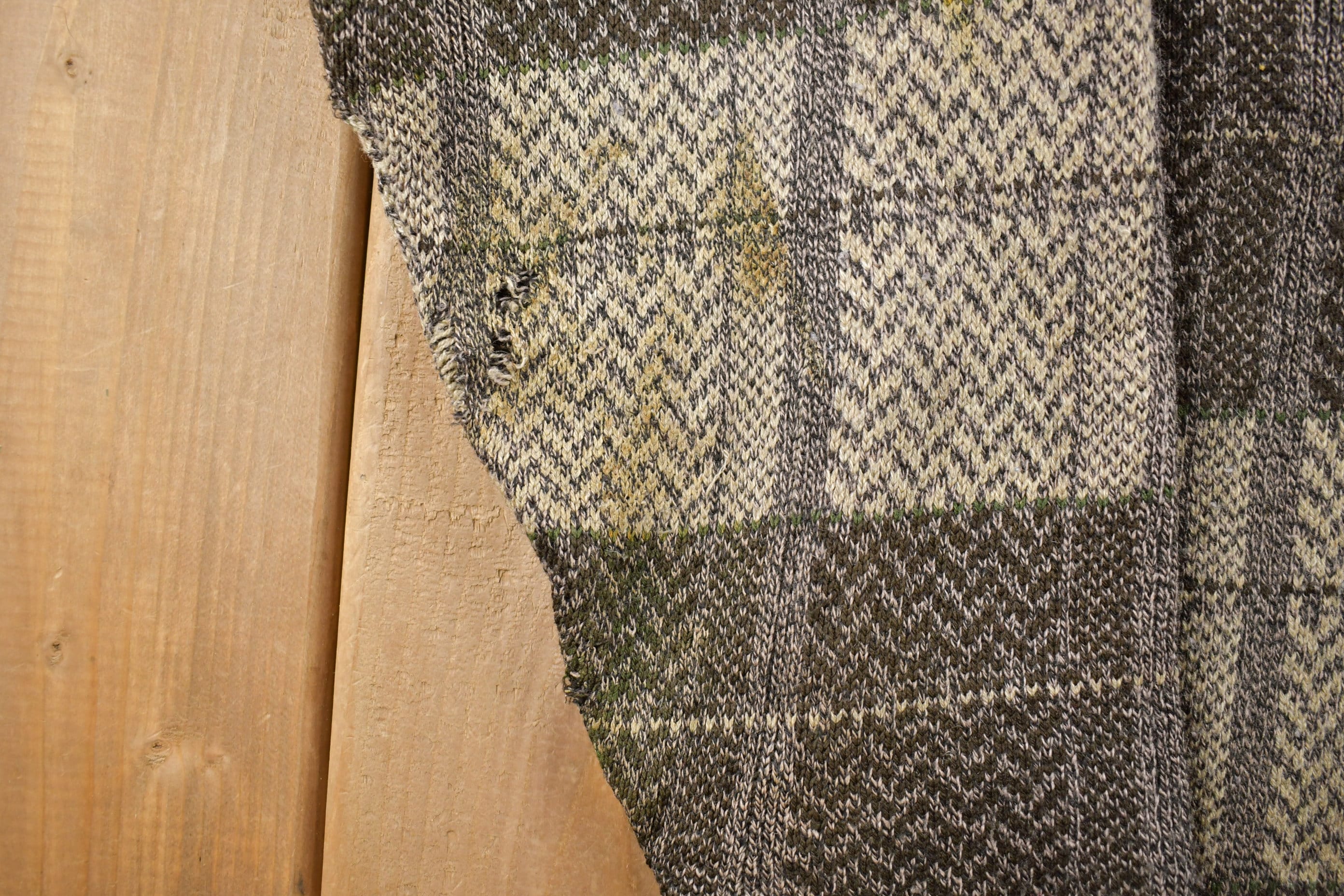 Vintage 1990s Town Craft Knitted Plaid Cardigan Sweater Men's Medium - Image 5
