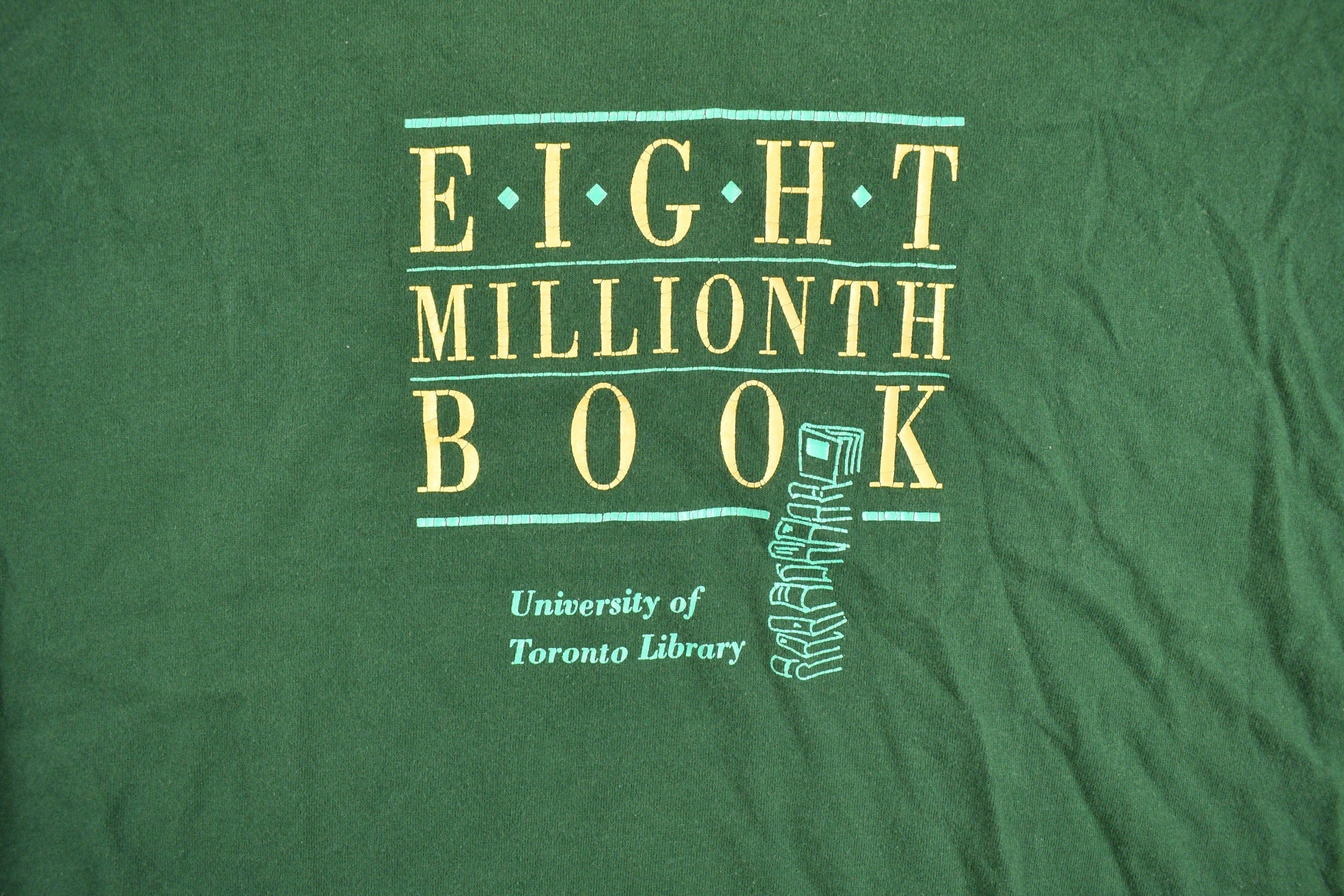 Vintage 1990s University Of Toronto Library Collegiate T-Shirt UofT Men's Large - Image 3