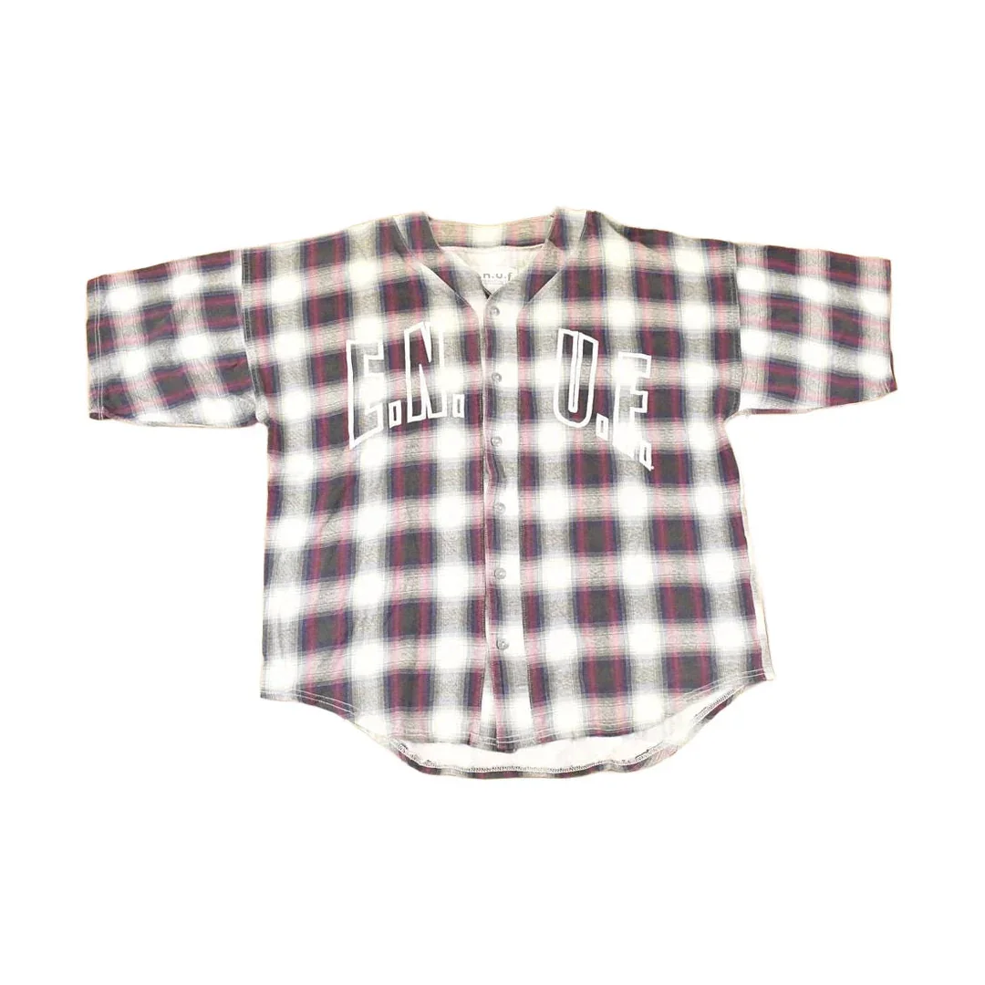 Vintage 1990s UNUF Plaid Button Up Souvenir T-Shirt Men's XL