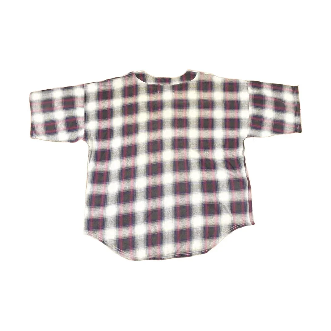 Vintage 1990s UNUF Plaid Button Up Souvenir T-Shirt Men's XL - Image 2