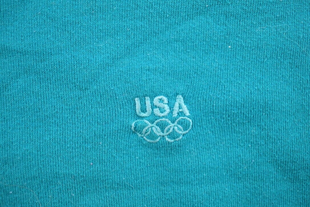 Vintage 1990s USA Olympic Blank Crewneck Sweatshirt Men's Large - Image 5