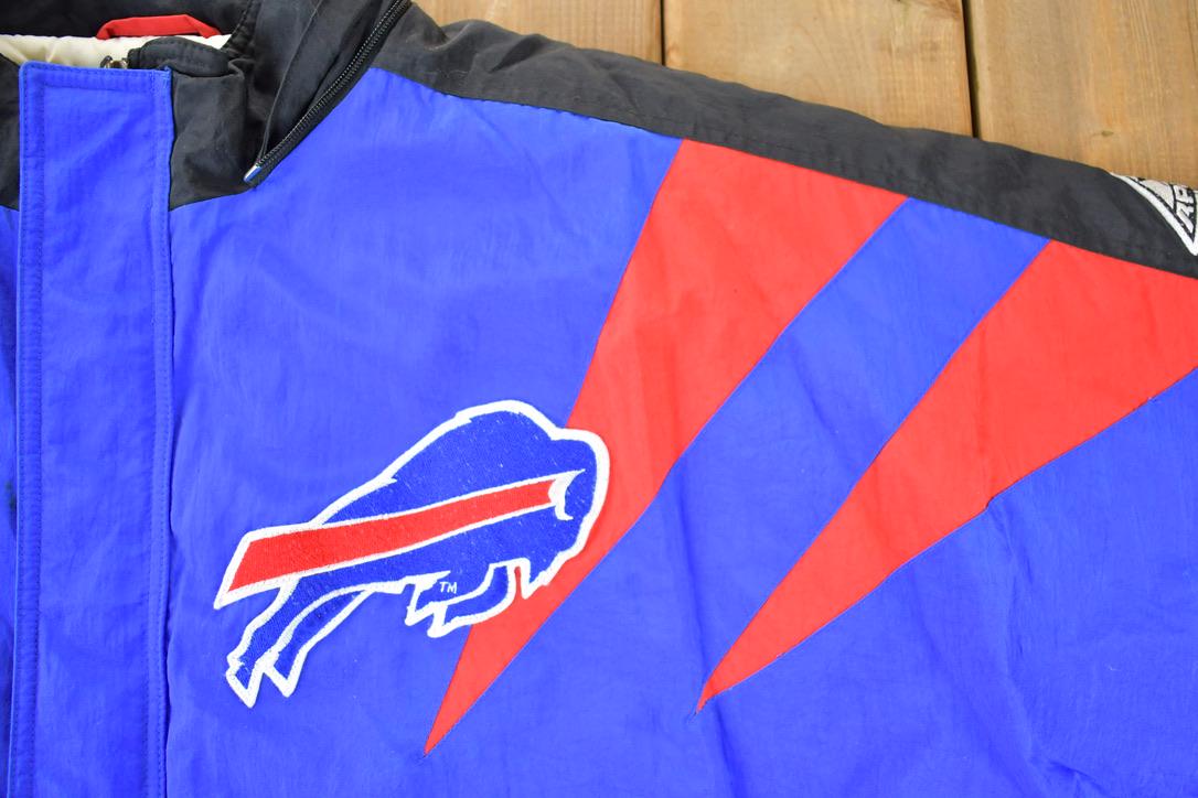 Vintage 1990s Vintage Apex One Sharktooth Buffalo Bills Full Zip Proline NFL Jacket - Image 4