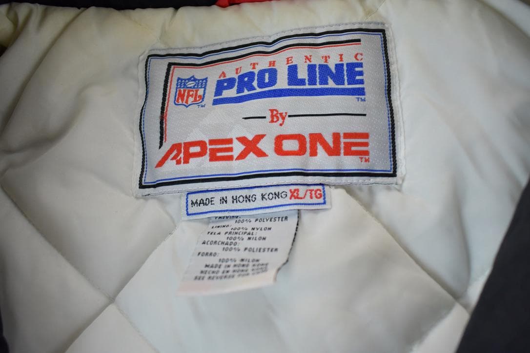 Vintage 1990s Vintage Apex One Sharktooth Buffalo Bills Full Zip Proline NFL Jacket - Image 7