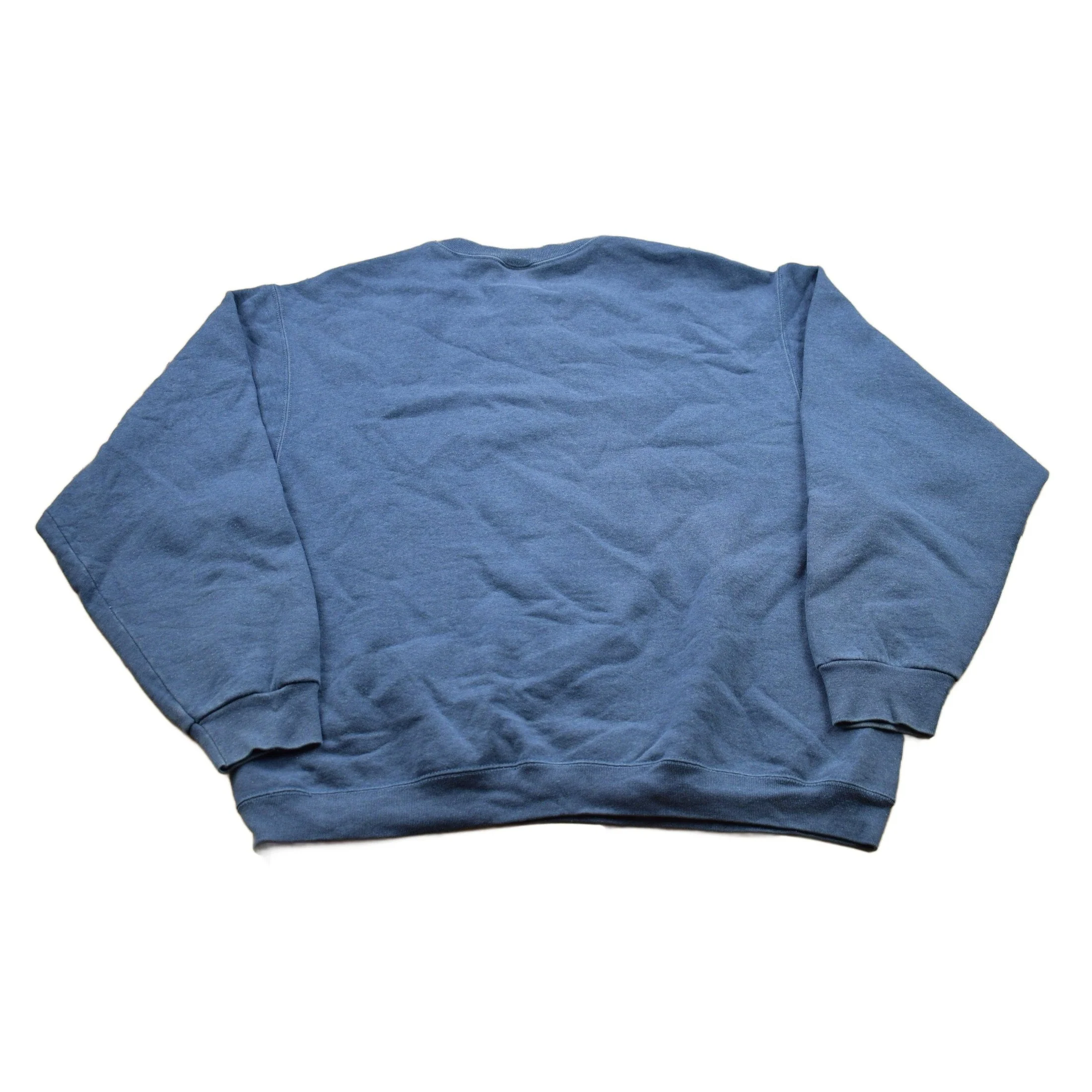 Vintage 1990s Wilson Blank Navy Blue Crewneck Sweatshirt Men's XL - Image 2