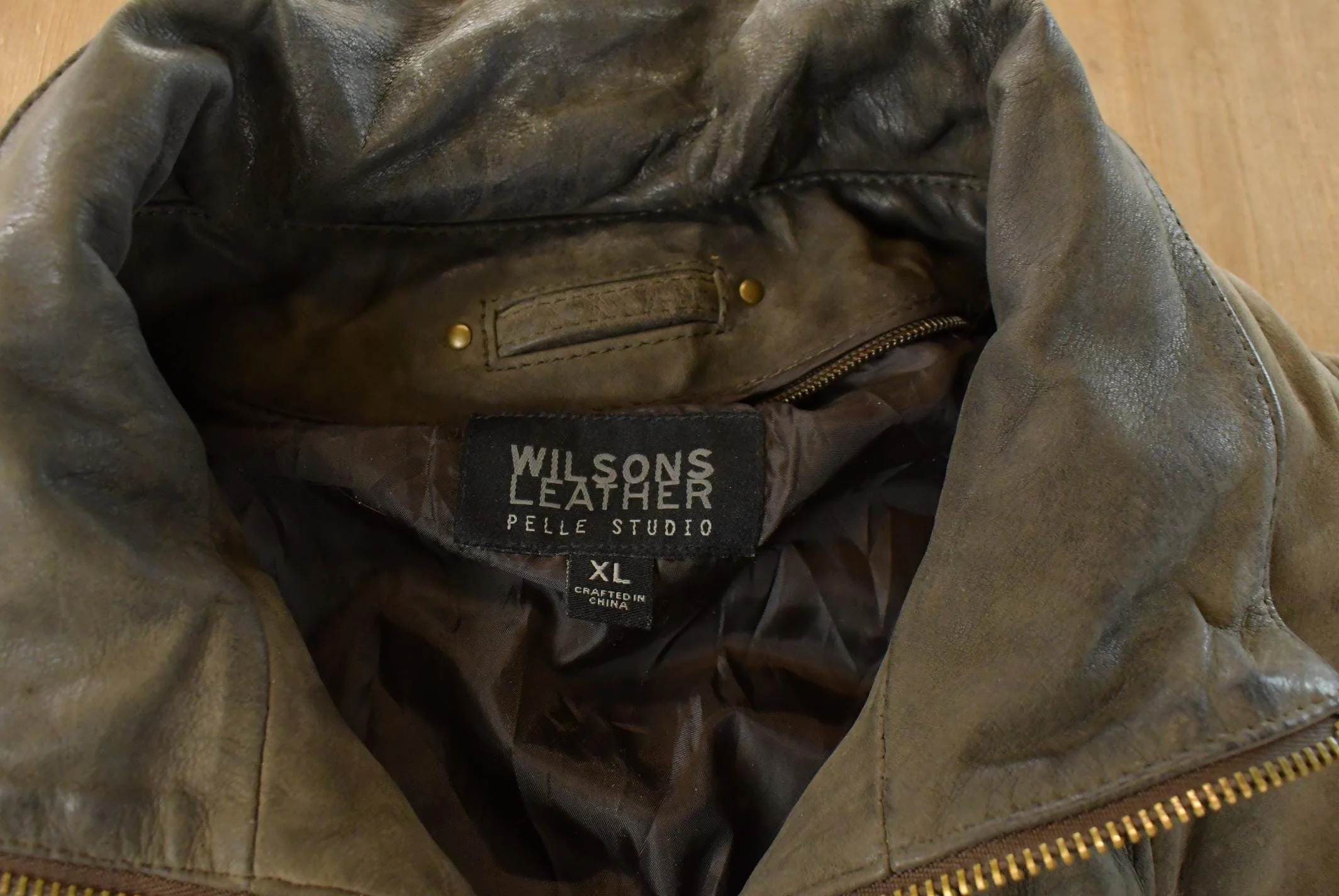 Vintage 1990s Wilsons Leather Biker Jacket Men's XL - Image 4