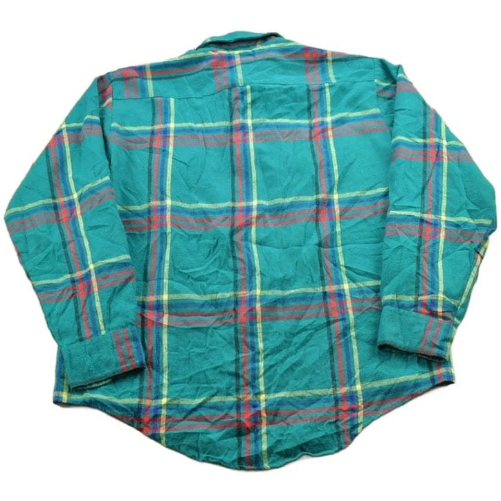 Vintage 1990s Windsor Shirt Company Plaid Flannel Button Up Shirt Men's Large - Image 2