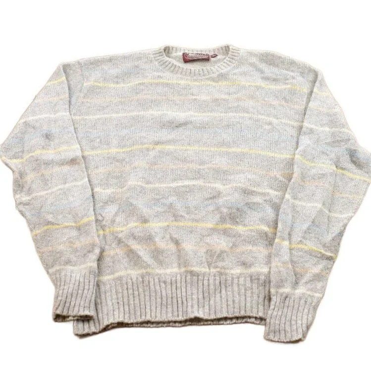 Vintage 1990s Winter Harbor Knitted Crewneck Sweater Men's S