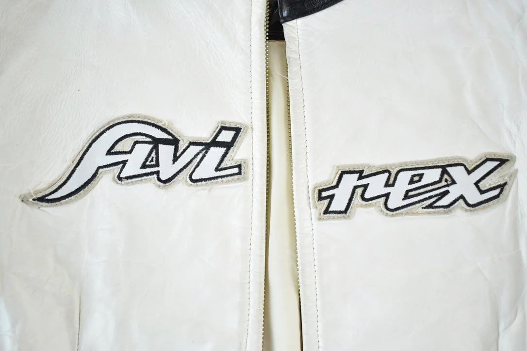 Vintage 1990s Womens Avirex Cafe Racer Leather Biker Jacket Made In USA - Image 3