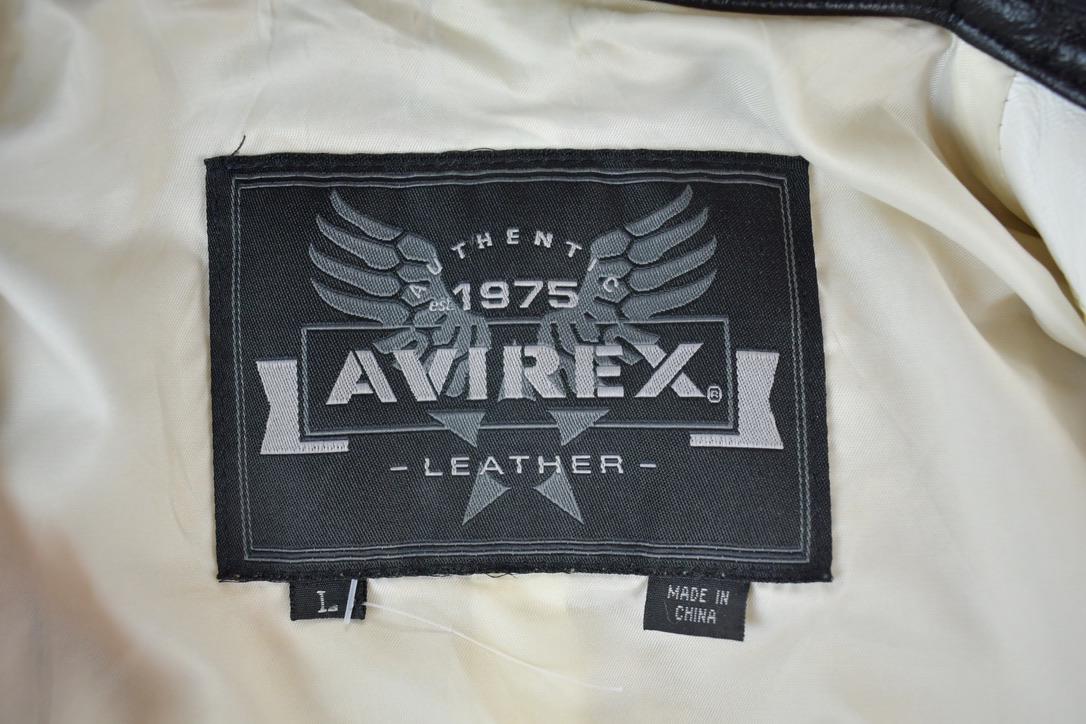 Vintage 1990s Womens Avirex Cafe Racer Leather Biker Jacket Made In USA - Image 4