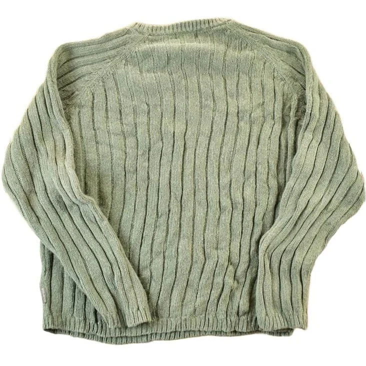 Vintage 1990s Woolrich Mens Cable Knit Crewneck Sweater Mens L - Image 2