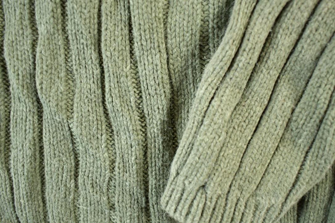 Vintage 1990s Woolrich Mens Cable Knit Crewneck Sweater Mens L - Image 4
