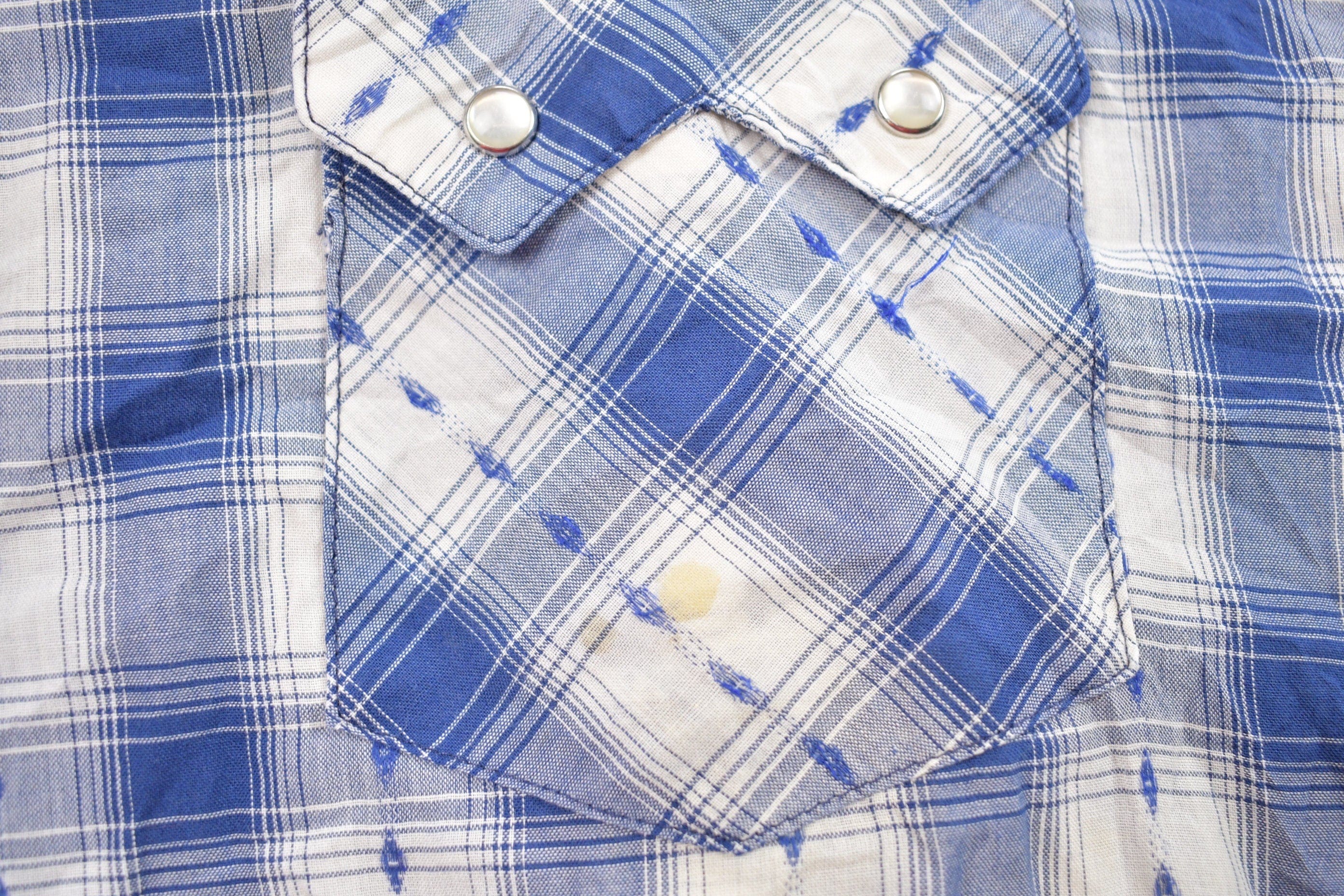 Vintage 1990s Wrangler Rustler Plaid Western Flannel Button Up Shirt Men's Large - Image 5