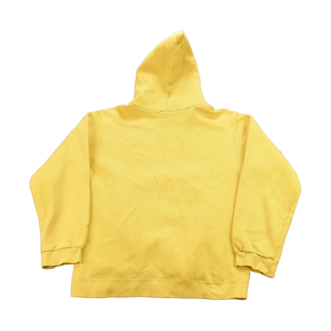 Vintage 1990s Yellow Nike Center Swoosh Hoodie - Image 2