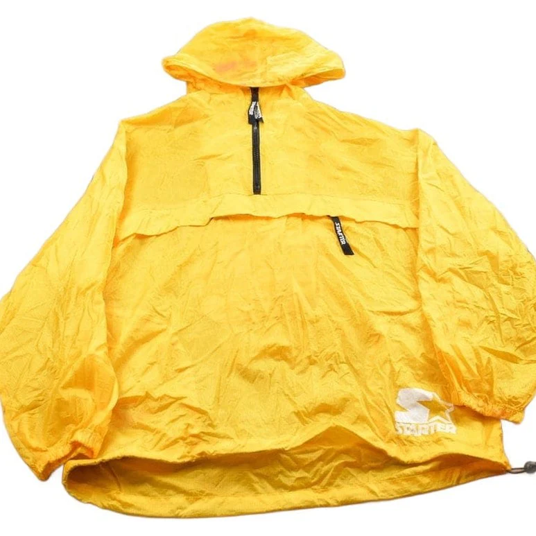 Vintage 1990s Yellow Starter Windbreaker Jacket Women's L