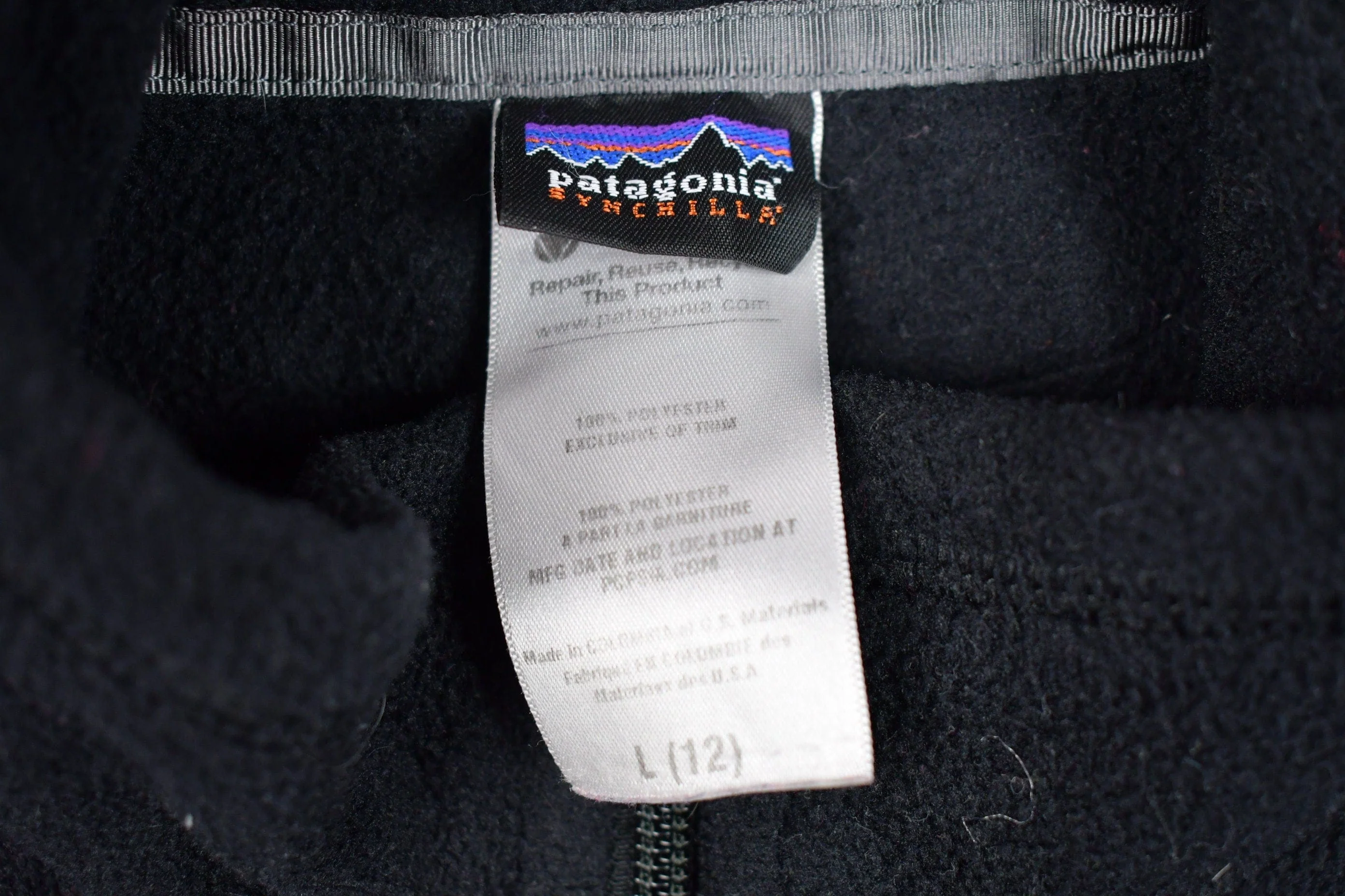 Vintage 1990s Youth Patagonia Fleece Zip Up Sweater Youth L - Image 4