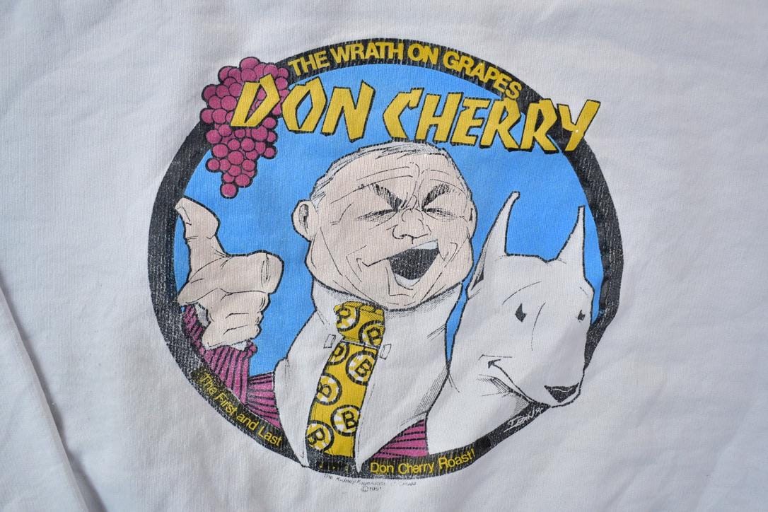 Vintage 1991 Don Cherry The War On Grapes NHL Hockey Crewneck Sweatshirt Men's XL - Image 3