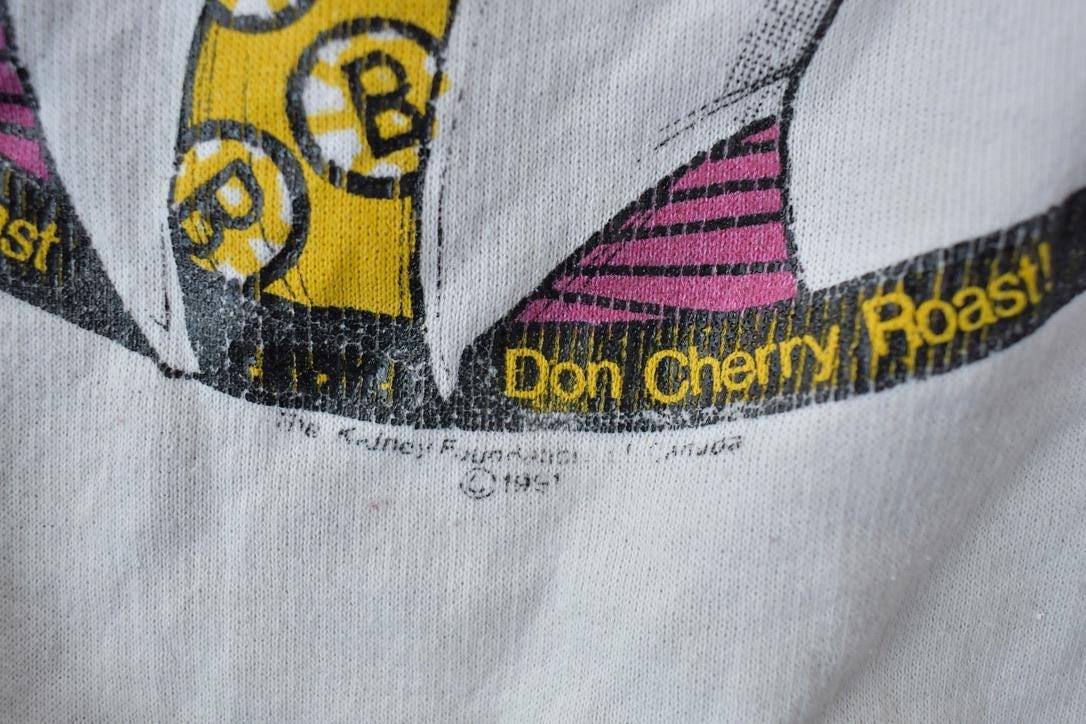 Vintage 1991 Don Cherry The War On Grapes NHL Hockey Crewneck Sweatshirt Men's XL - Image 7