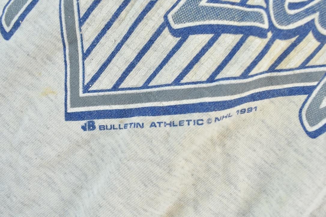 Vintage 1991 Toronto Maple Leafs Double Collar NHL Graphic T-Shirt Men's Medium - Image 5