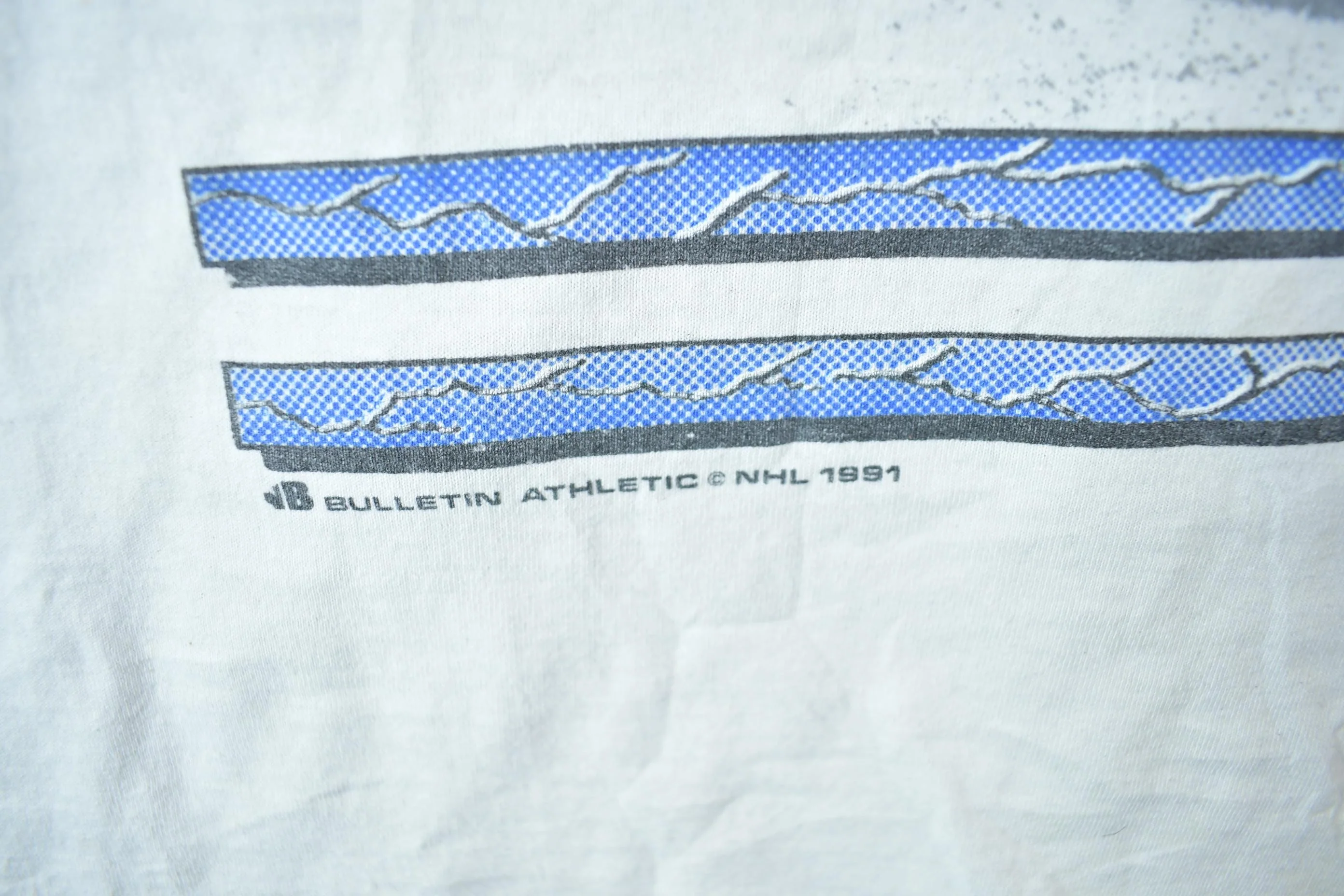 Vintage 1991 Toronto Maple Leafs NHL All Over Print Graphic T-Shirt Men's XL - Image 5