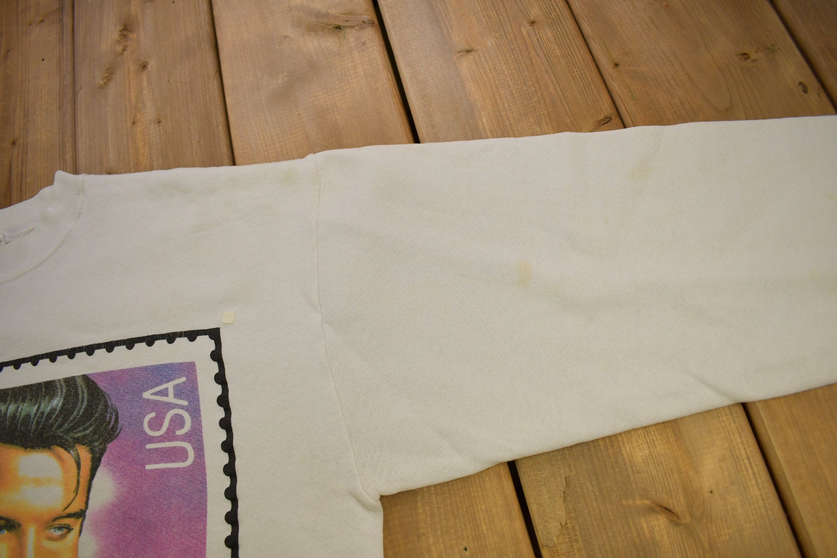 Vintage 1992 Elvis Presley Post Stamp Graphic Crewneck Sweatshirt - Image 4