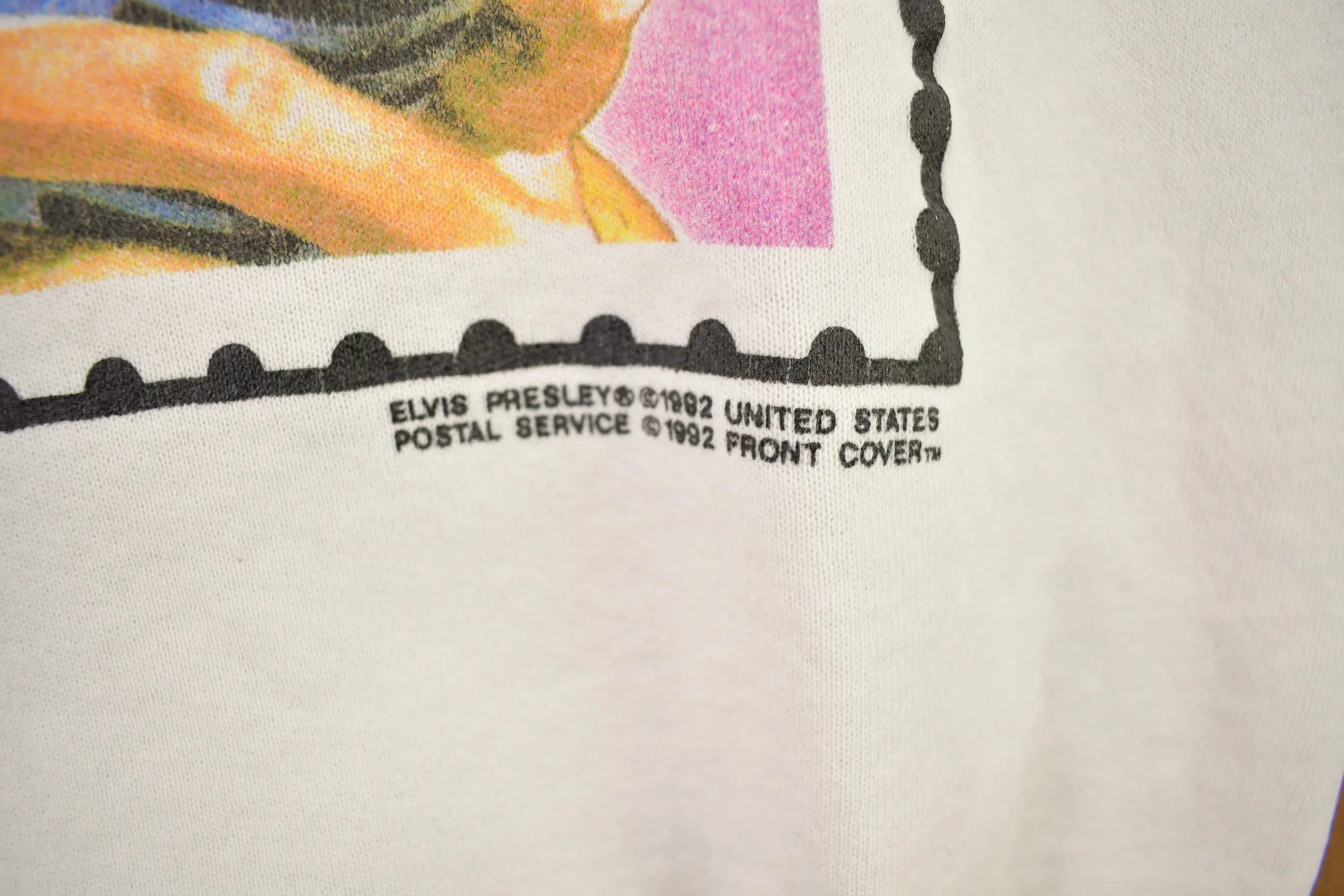 Vintage 1992 Elvis Presley Post Stamp Graphic Crewneck Sweatshirt - Image 6
