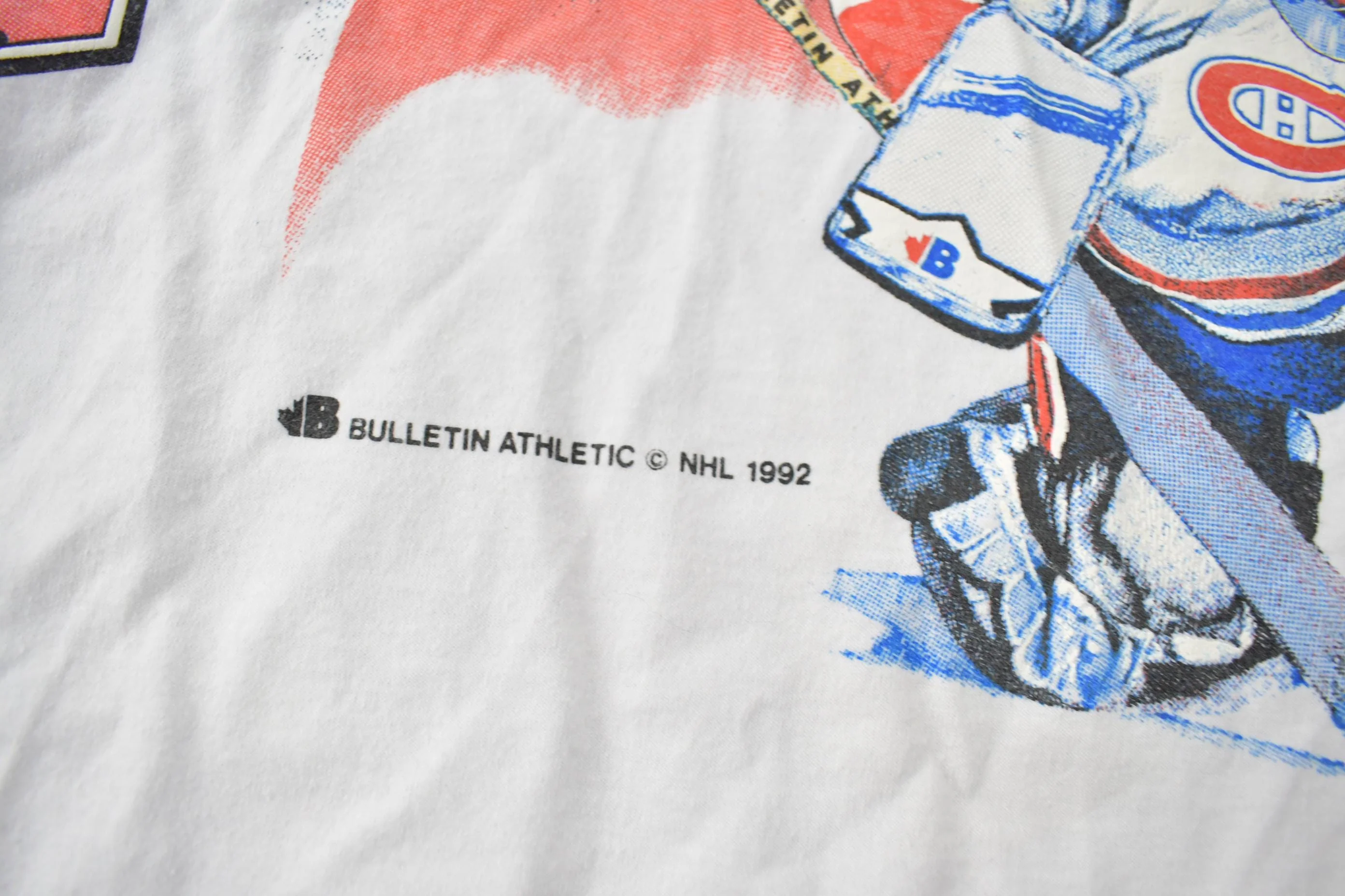 Vintage 1992 Montreal Canadiens NHL All Over Print Graphic T-Shirt Men's 3XL - Image 4