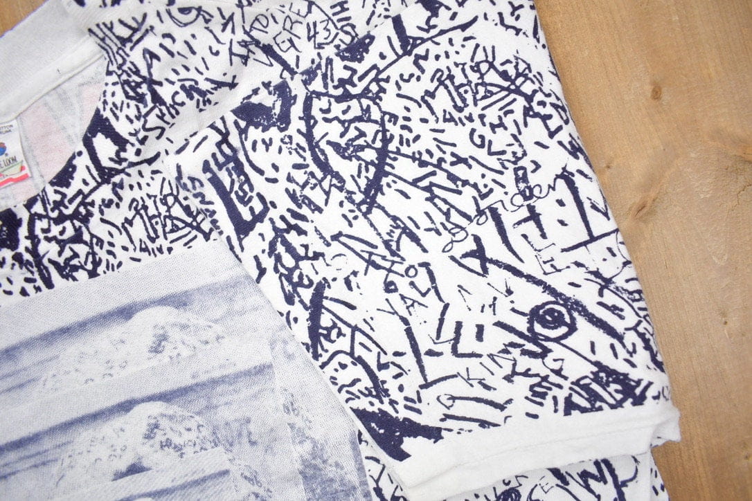 Vintage 1993 Jim Morrison lizard King All Over Print Graphic T Shirt Men's Large - Image 7
