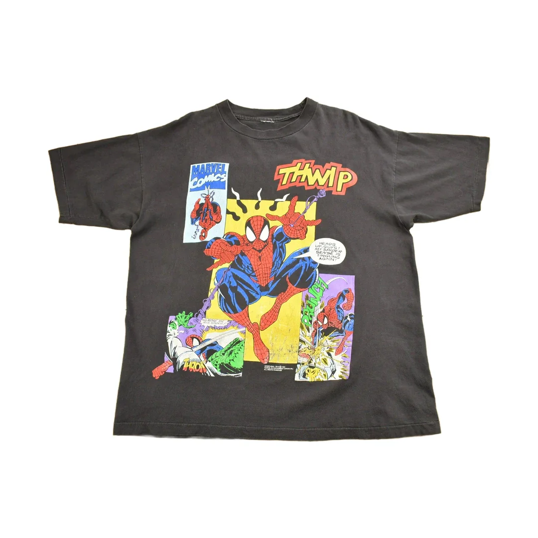 Vintage 1993 Spiderman MARVEL Comics Comicbook Promo T-shirt Men's 2XL