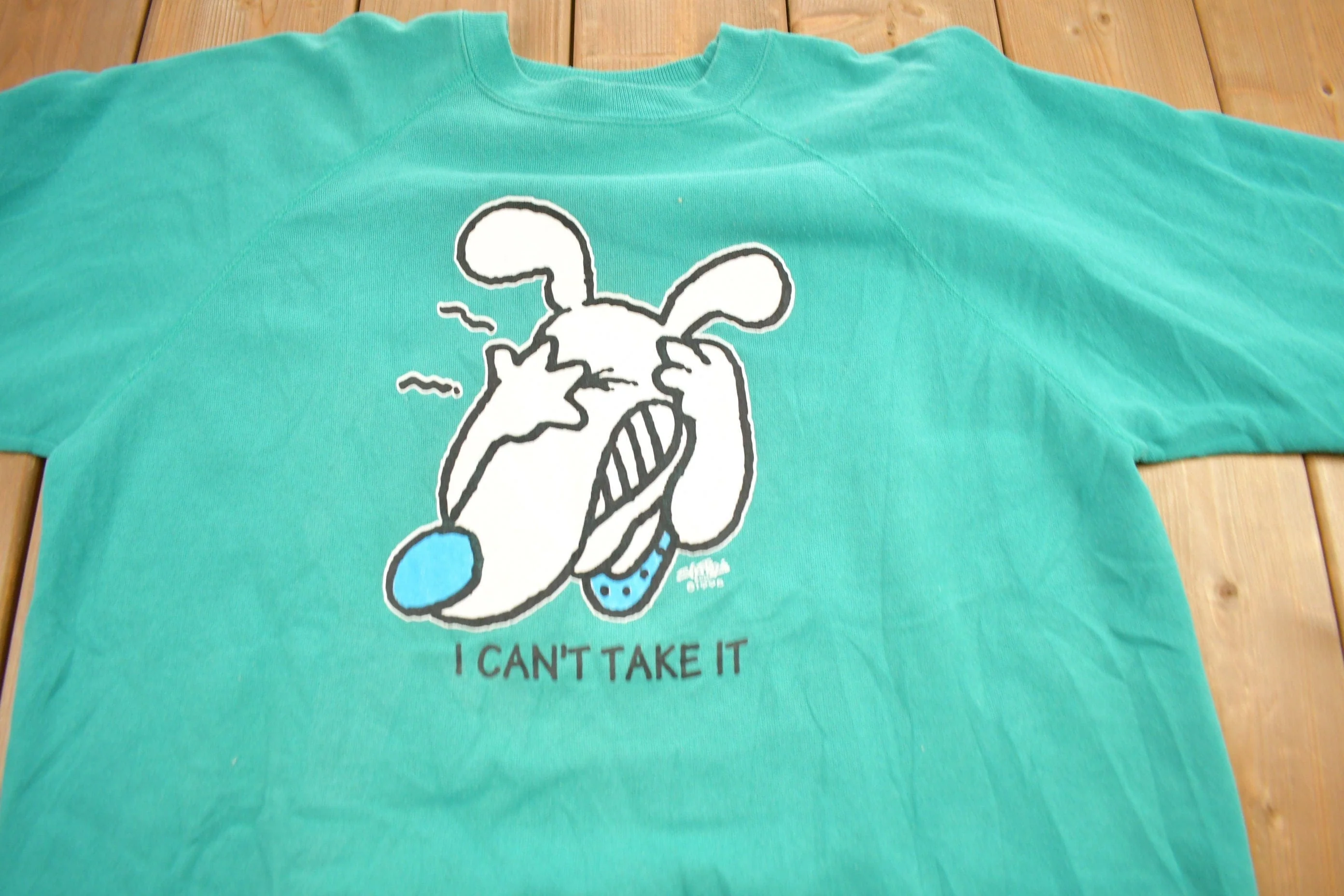 Vintage 1995 "I Can't Take It" Dog Graphic Crewneck Sweatshirt Men's XL - Image 3