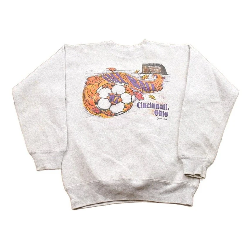 Vintage 1997 Cincinnati Ohio Fall Ball Soccer Crewneck Sweatshirt Men's XS