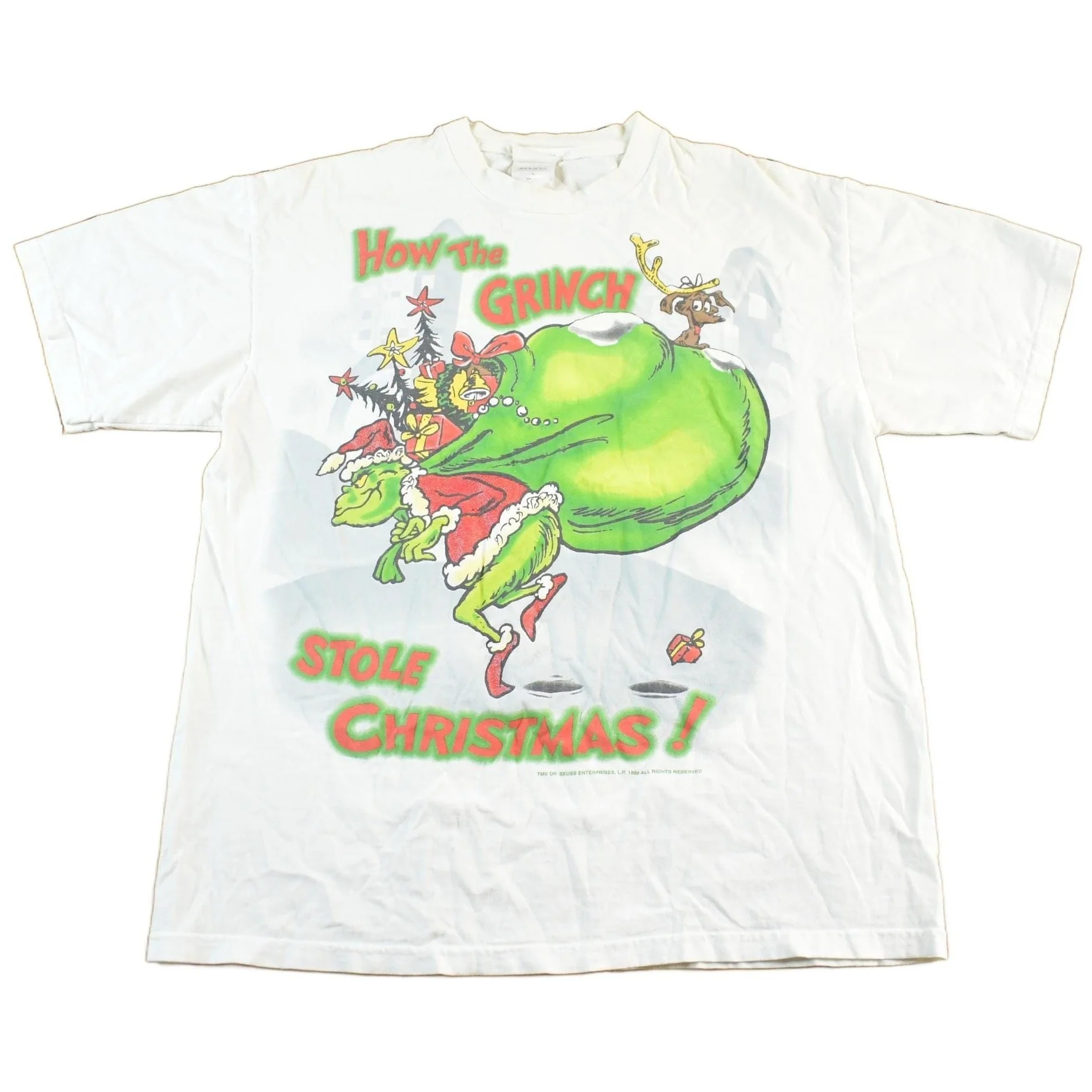 Vintage 1998 How The Grinch Stole Christmas Single T-Shirt Men's Large